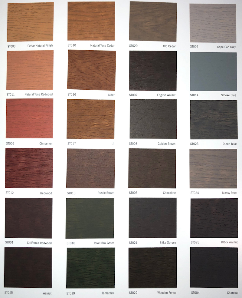 WeatherOne Semi-Transparent Wood Stain Colours