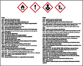 WHMIS2015 Pictograms from a label
