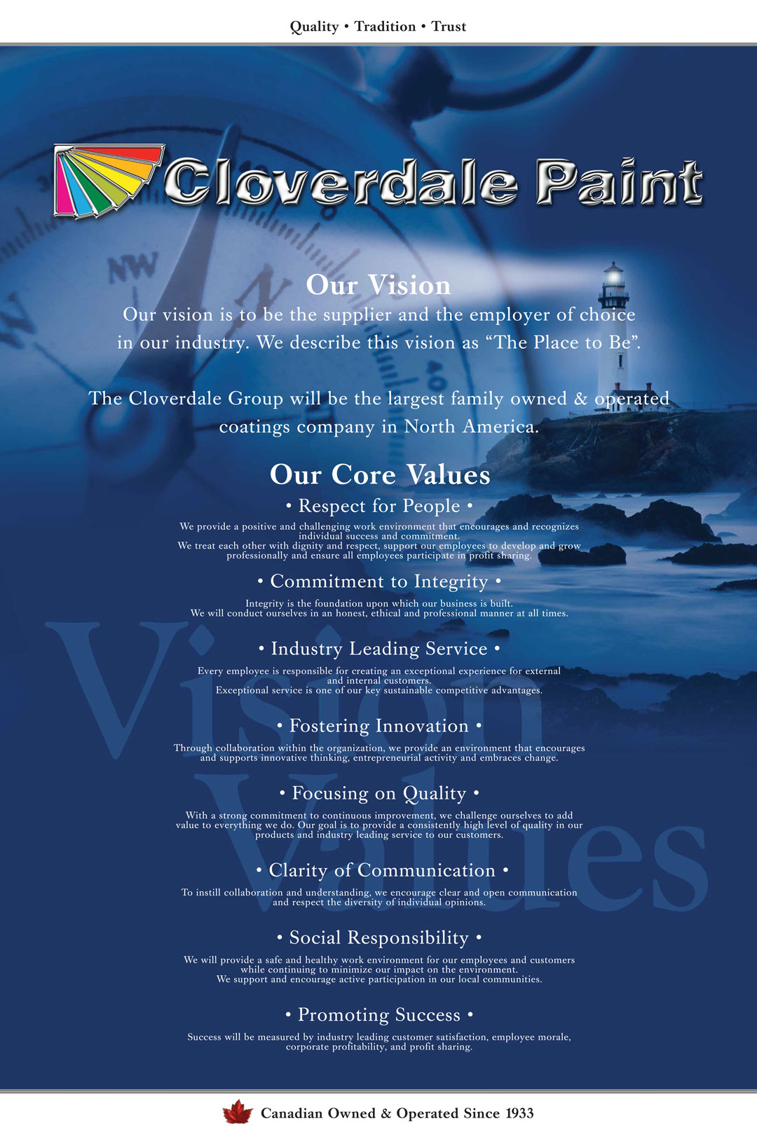 Our Vision & Our Core Values