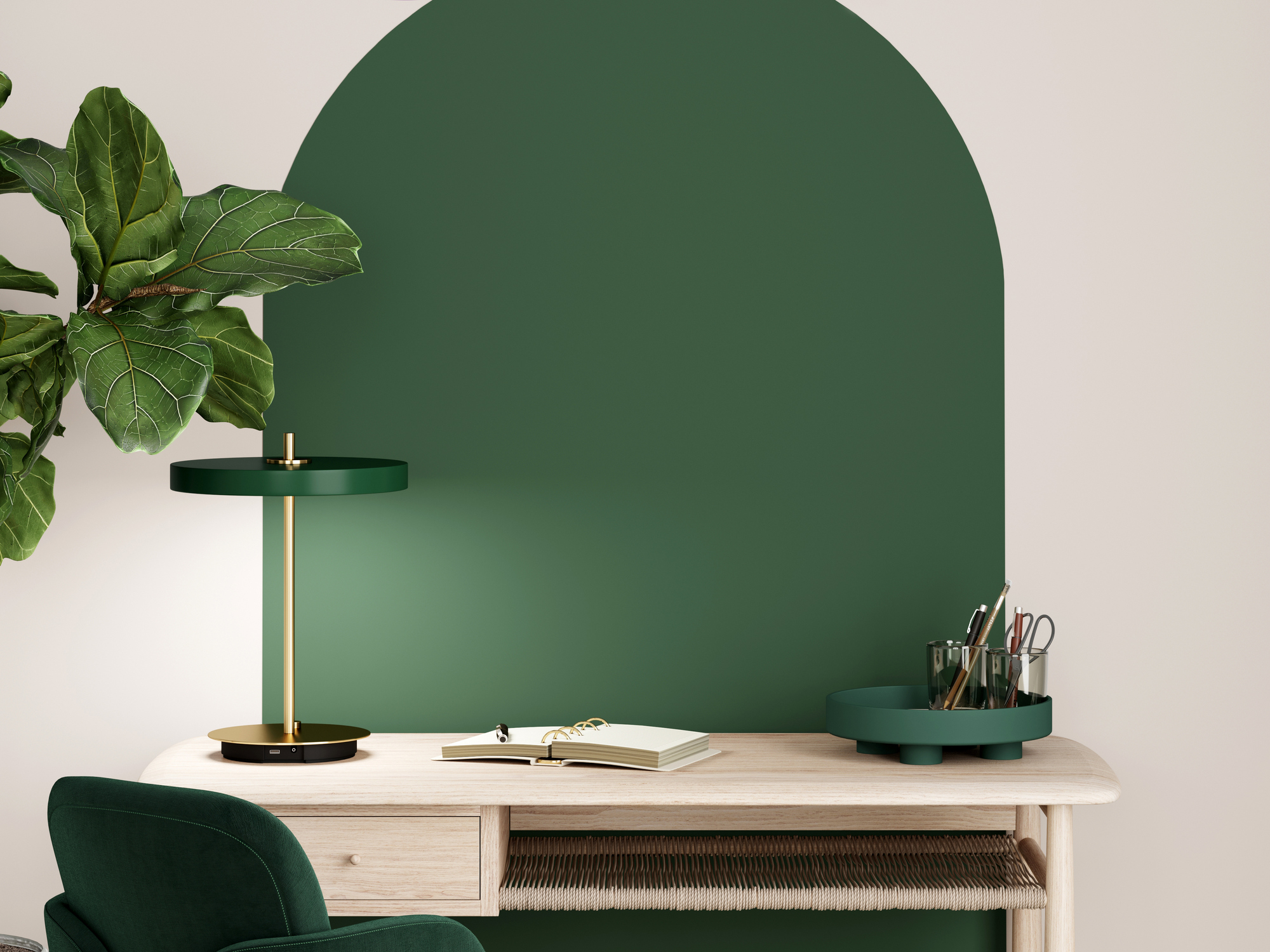 Rooms that grow - green striped wall Rooms that grow - green striped wall